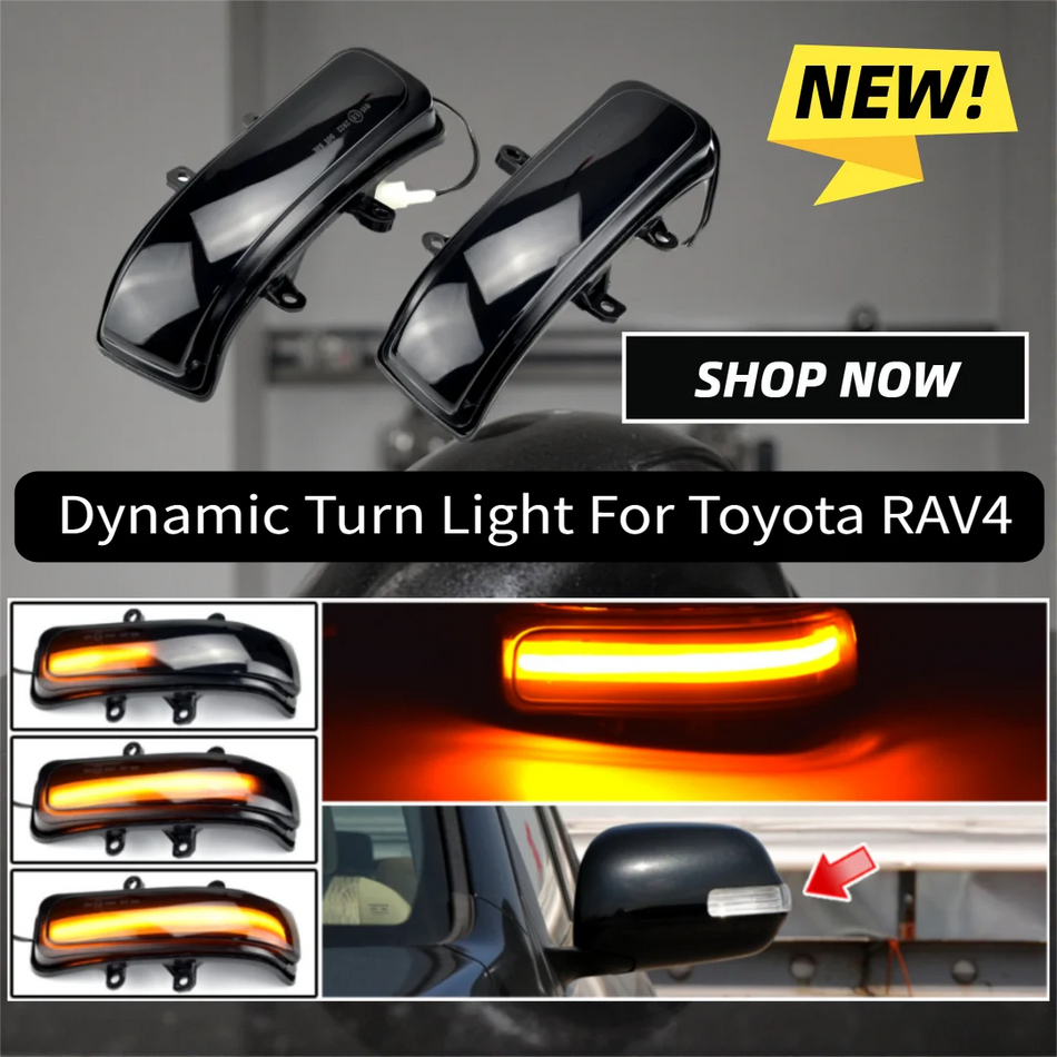 Luces de señal de giro LED dinámicas para espejo lateral para Toyota RAV4 XA30