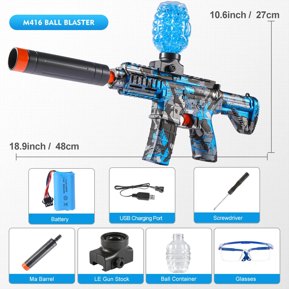 M416 Electric Ball Blaster Toy Gun Blue