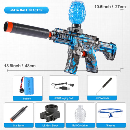 M416 Electric Ball Blaster Toy Gun Blue