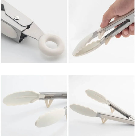 Silicone Non-Slip Cooking Tongs &ndash; Eco-Friendly Stainless Steel Grip