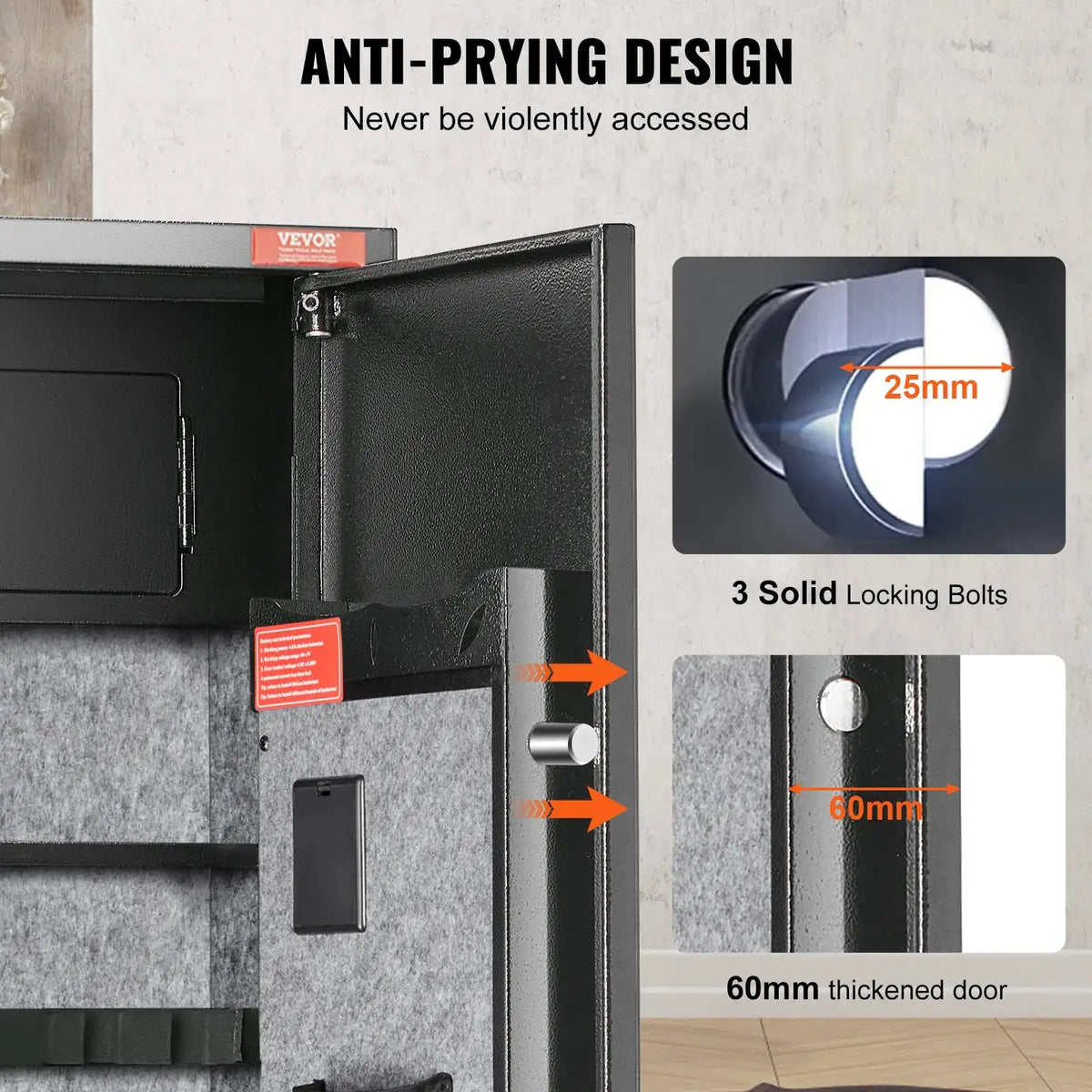3-8 Rifle Gun Safe With Digital Keypad Lock