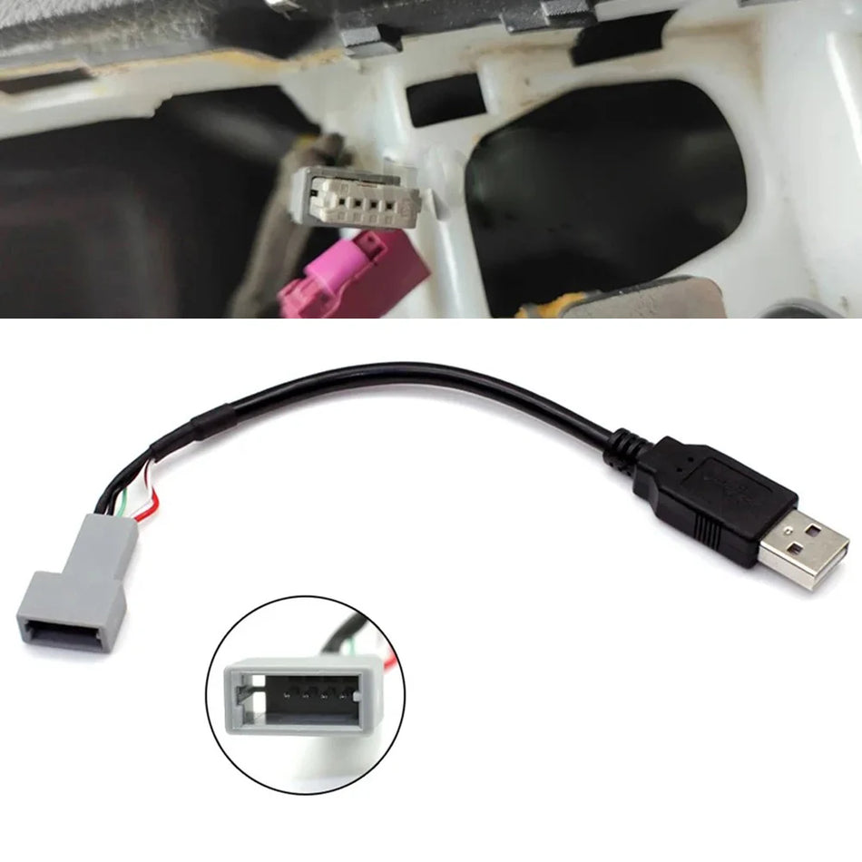 USB konektor pro Hyundai a Kia Android multimédia, 4-pin, samice na samec, ABS