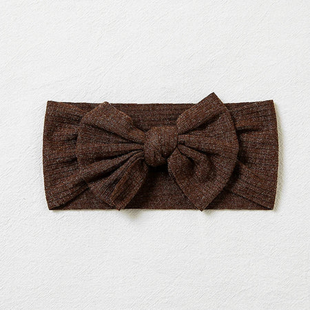 A&amp;A Knit Bow Baby Headbands - Soft Nylon Hair Accessories for Girls (21 Colours)