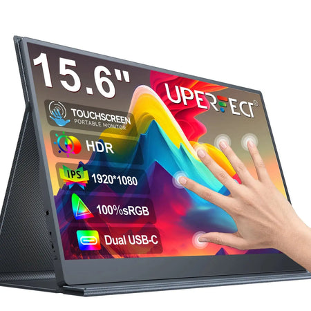 UPERFECT 15.6 Inch Touch Portable Monitor - Second Screen EU Plug / GERMANY