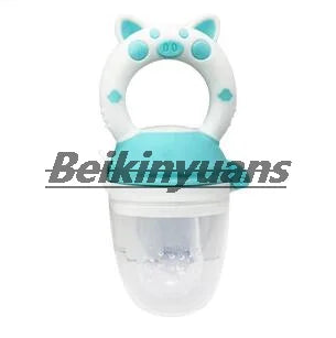 Silicone Fruit &amp; Vegetable Pacifier for Babies blue white S