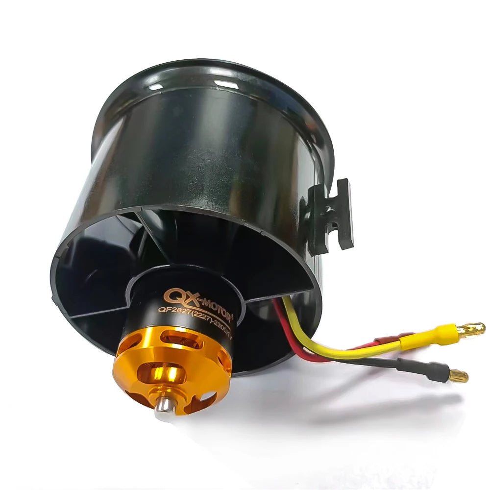 Adfaga Ventilateur canalisé électrique RC 70 mm, 6 pales avec moteur 3800 KV, unité EDF en alliage d'aluminium haute puissance pour avions RC, drones, couleur noire, design léger Adfaga Ventilateur canalisé électrique RC 70 mm, 6 pales avec moteur 3800 KV, unité EDF en alliage d'aluminium haute puissance pour avions RC, drones, couleur noire, design léger