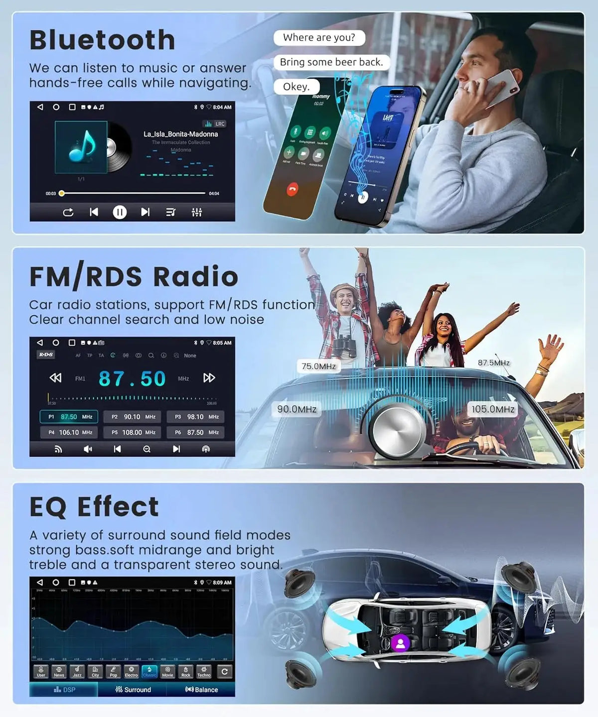 2 Din Android Car Stereo With Carplay GPS For Volkswagen Golf by InterCyprus Trading Ltd
