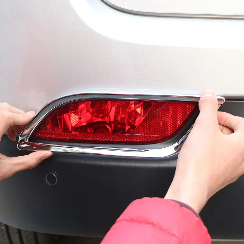 Rear Bumper Fog Light Lamp Cover Trim for Jeep Compass ABS Chrome Durable Exterior Accessory