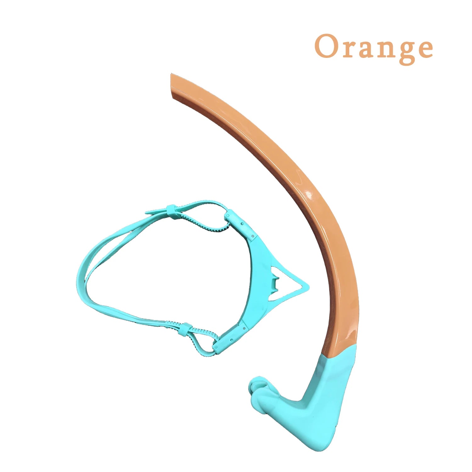 Adult Diving Triangle Snorkel - Comfortable Silicone Orange