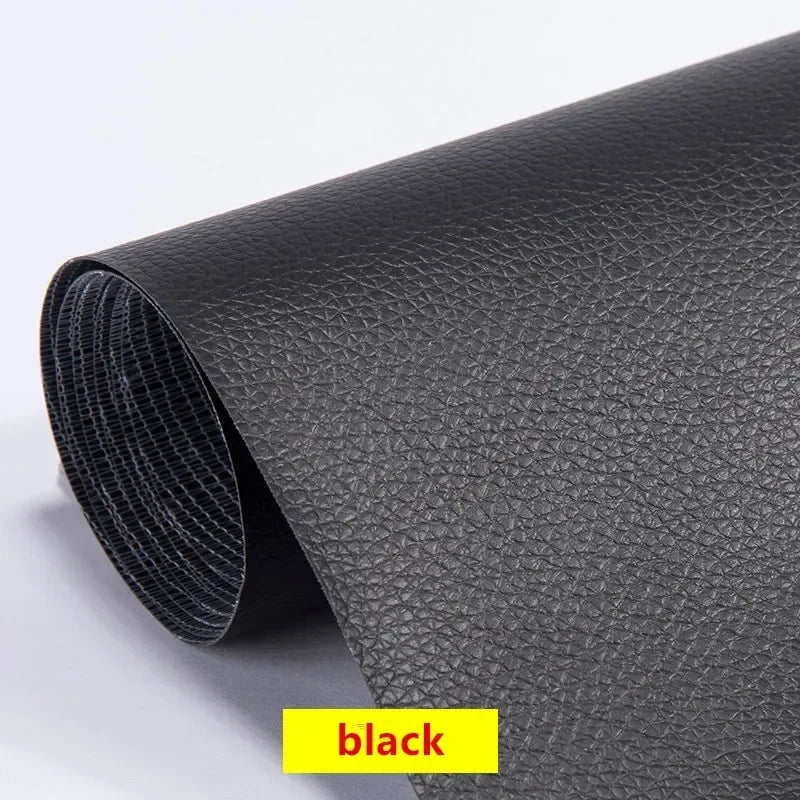 Wear-Resistant Black Leather Repair Patch for Furniture and Accessories black / 200x137cm