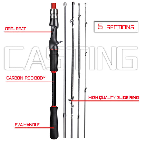 Sougayilang Carbon Fiber Fishing Rod - Lightweight &amp; Durable Lure Rod