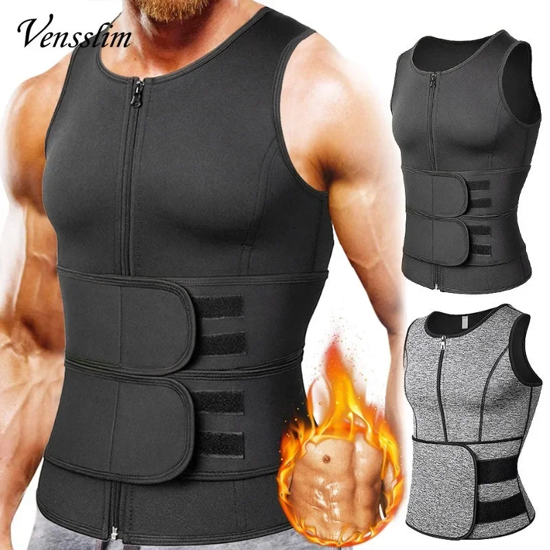Vensslim Men Waist Trainer Vest &ndash; Sauna Sweat Compression
