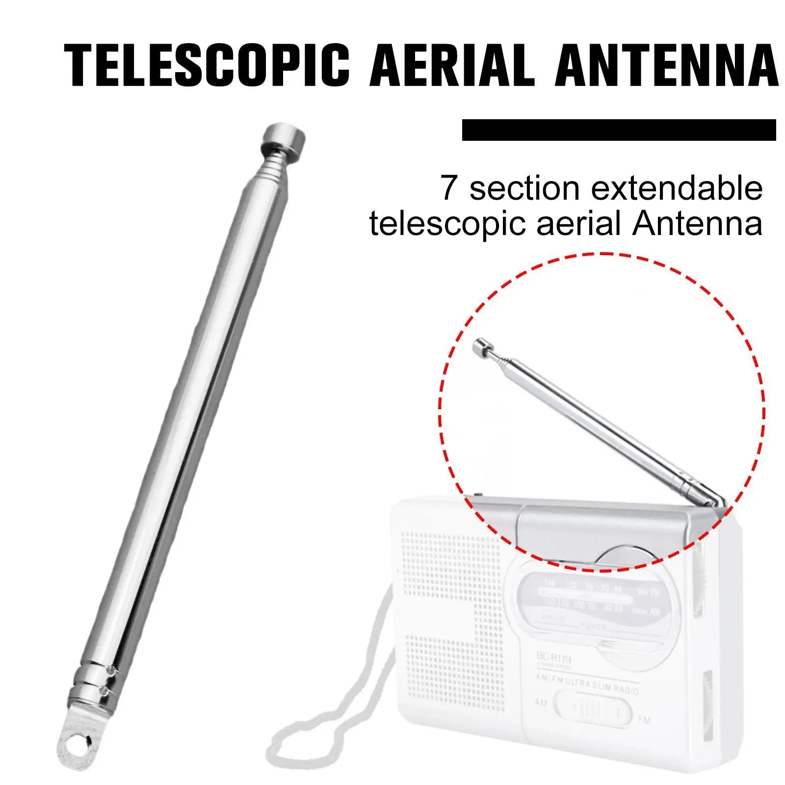 GRWIBEOU Telescopic Aerial Antenna &ndash; Universal FM DAB Radio