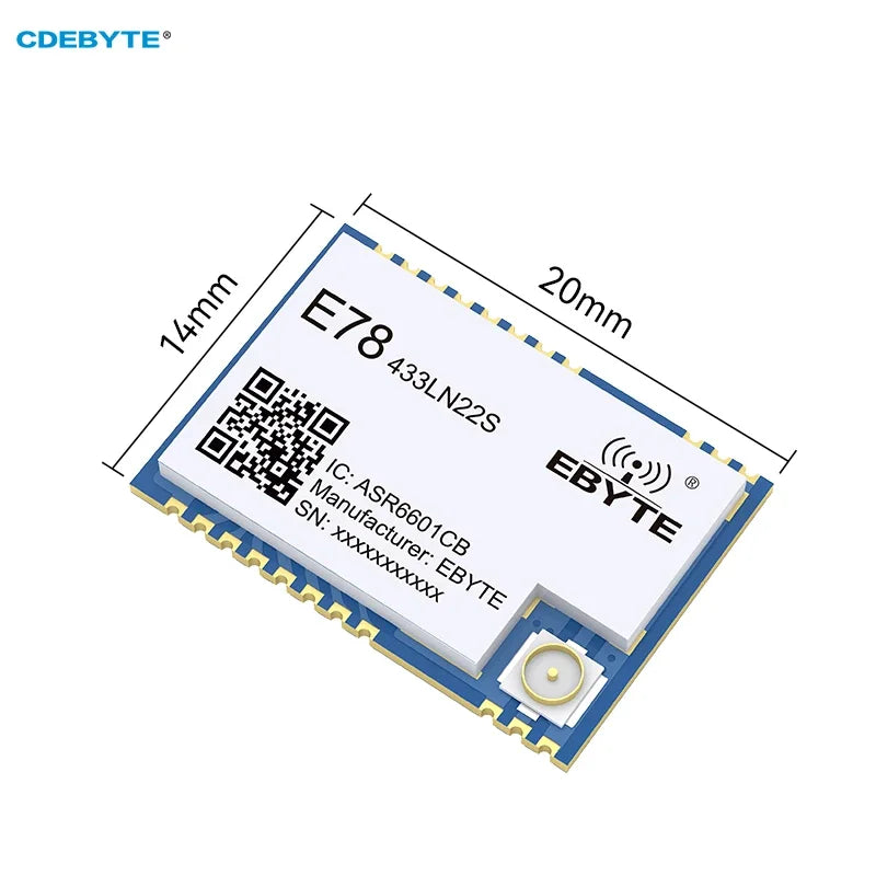 ASR6601 433MHz LoRaWAN SoC Модул 22dBm Трансивер