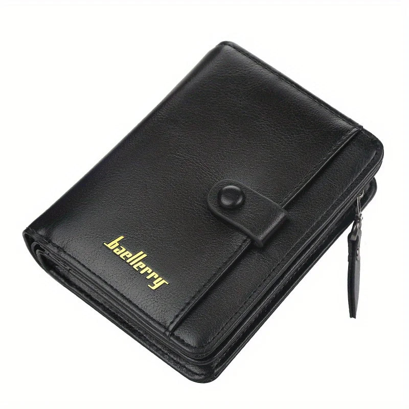 Personalised PU Leather Zipper Coin Pocket Wallet for Men