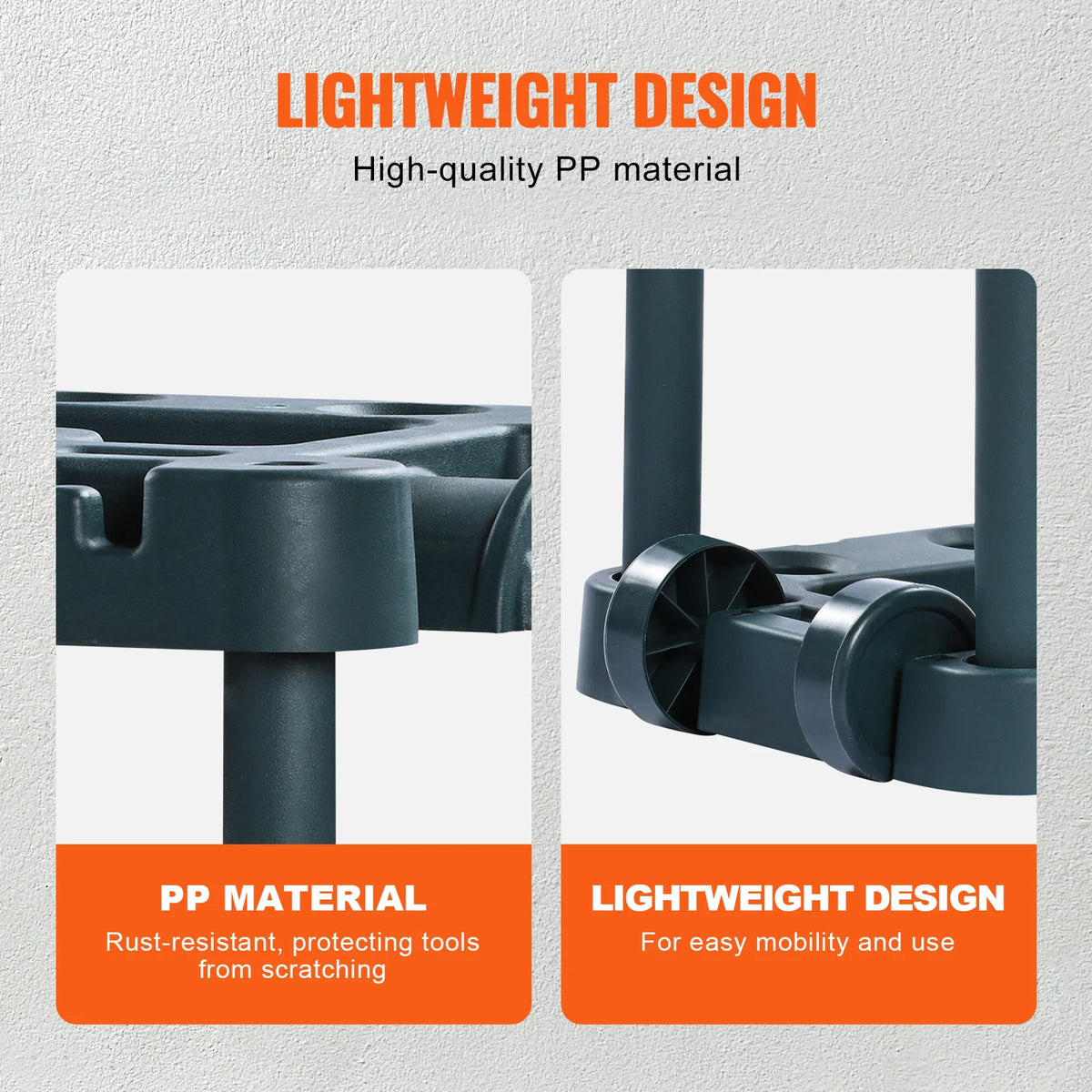 SucceBuy 10 Slot Yard Tool Organizer &ndash; Space Saving Rack