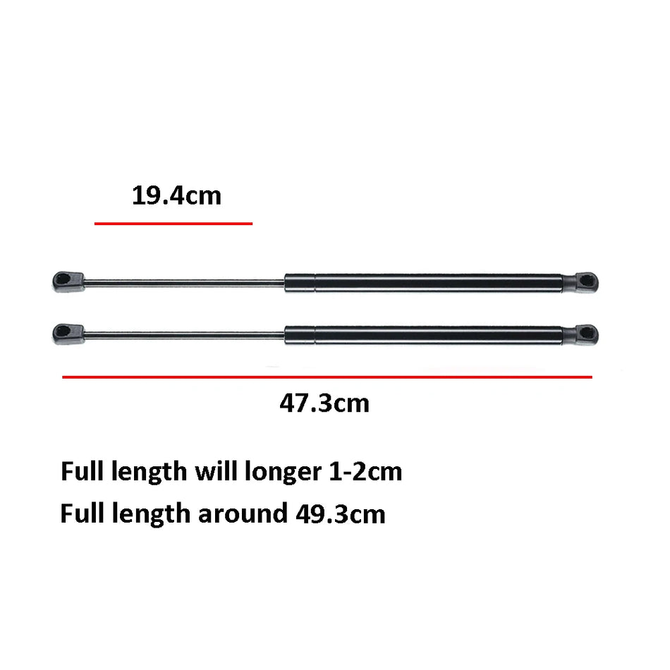 Two-Piece Gas Charged Rear Window Lift Support Dampers for Jeep Grand Cherokee ZJ