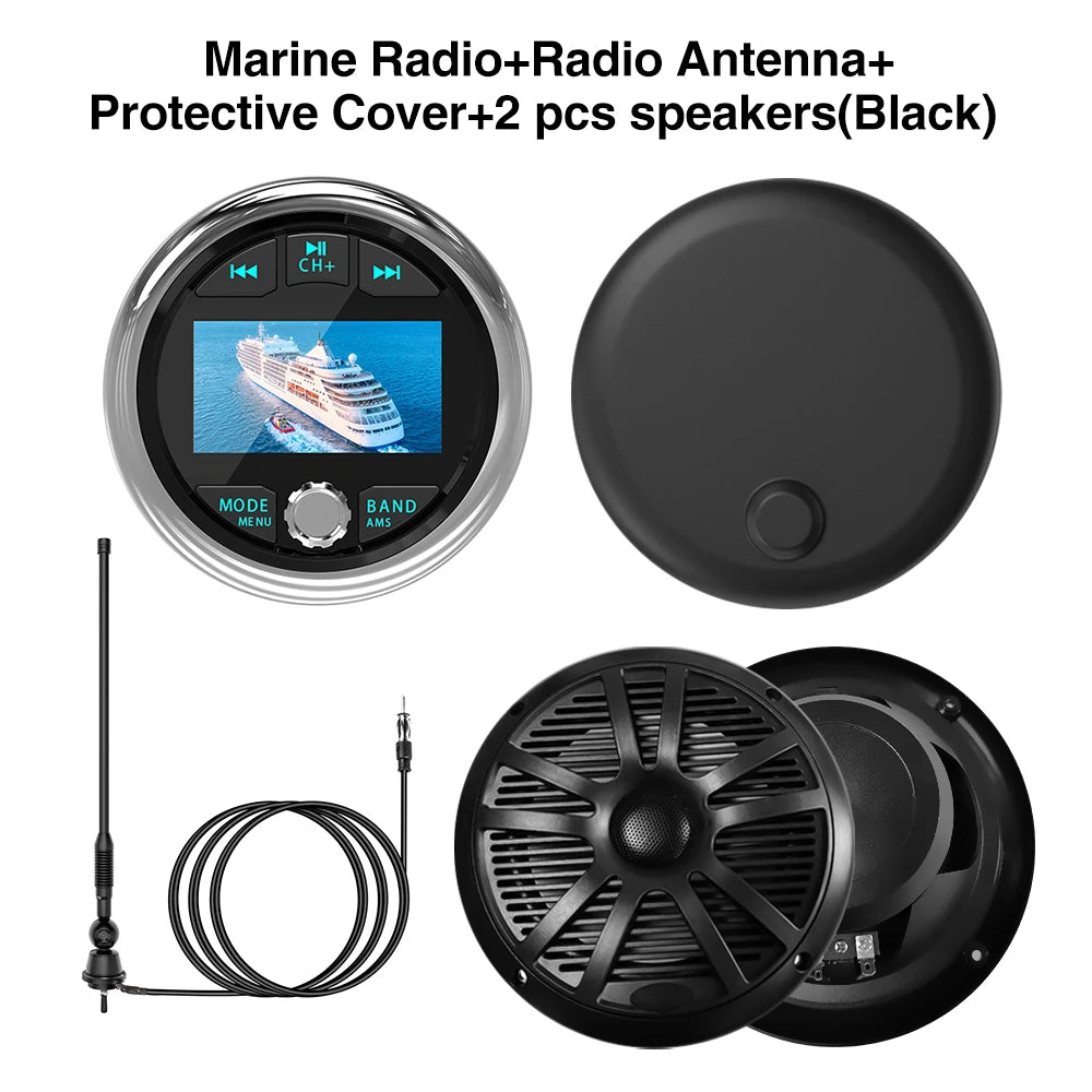 AKAMATE MS-50RV Boat Stereo &ndash; 240W Bluetooth Marine 50RV black ant