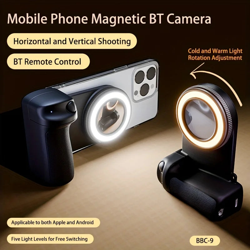 2025 MagSafe Selfie Grip - Bluetooth Camera Stabilizer