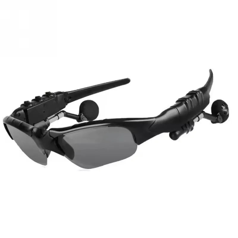 Bluetooth-Compatible Sunglasses with Wireless Earphones and Mic for Active Lifestyles Black