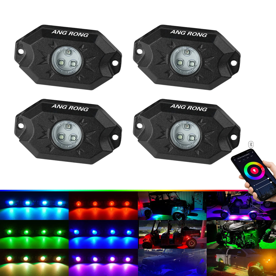 Luci Rock Sotto Carrozzeria Off-Road con App Bluetooth RGB Realizzate in Alluminio