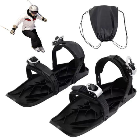 Mini Ski Skates Snow Shoes &ndash; Adjustable Bindings Fit
