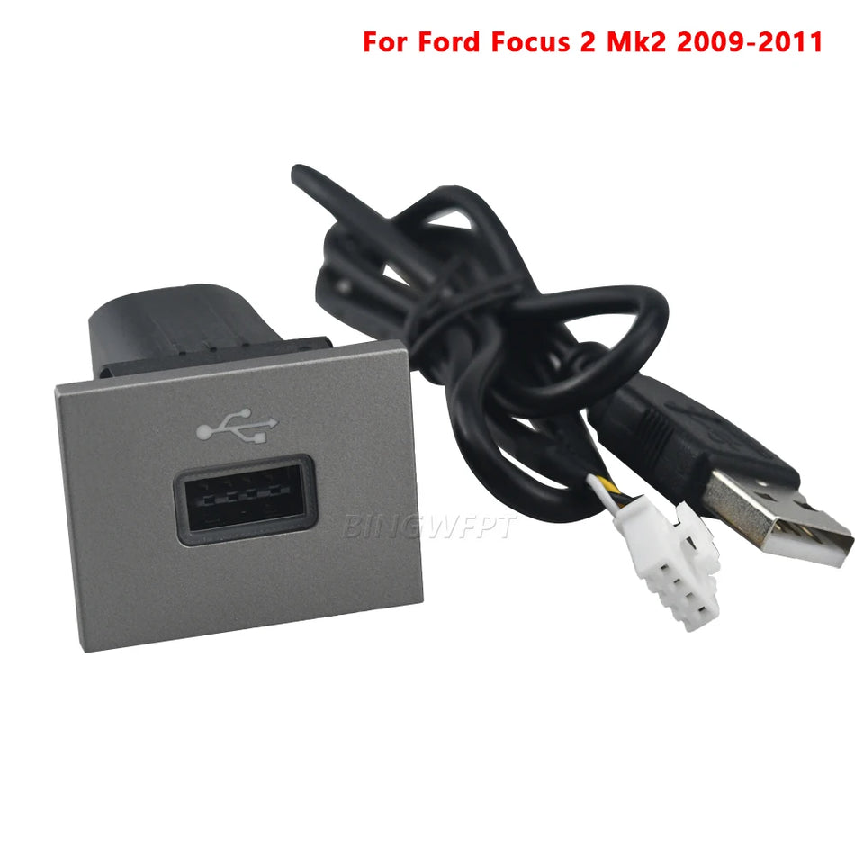 Cable de interfaz de audio USB de entrada ABS para Ford Focus 2 Mk2
