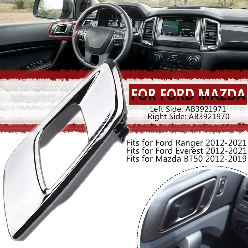 Poignée intérieure de porte gris argenté pour Ford Ranger Everest BT50 2012-2021
