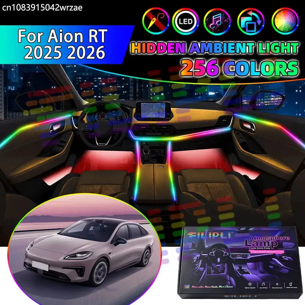 For Aion RT 2025 2026 AY3 RGB Car Interior Ambient Lights Strips Breathing Lighting Kit App Control LED strips Auto Accessories by InterCyprus Trading Ltd