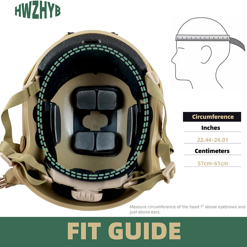 Fast Riot Helmet BOOIU Quick Tactical ABS Gear &ndash; UltraLight