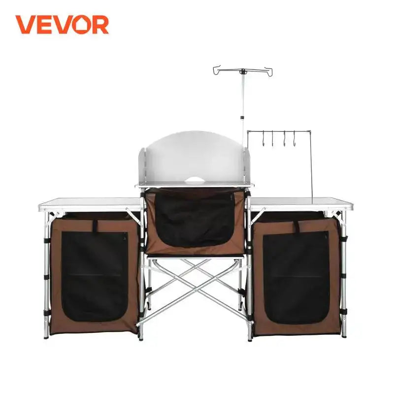 Camping Kitchen Table Folding Aluminum Windscreen