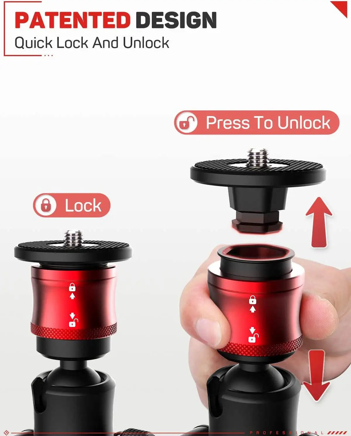 IFOOTAGE Mini Tabletop Tripod Mount &ndash; 360 Degree Ball Head