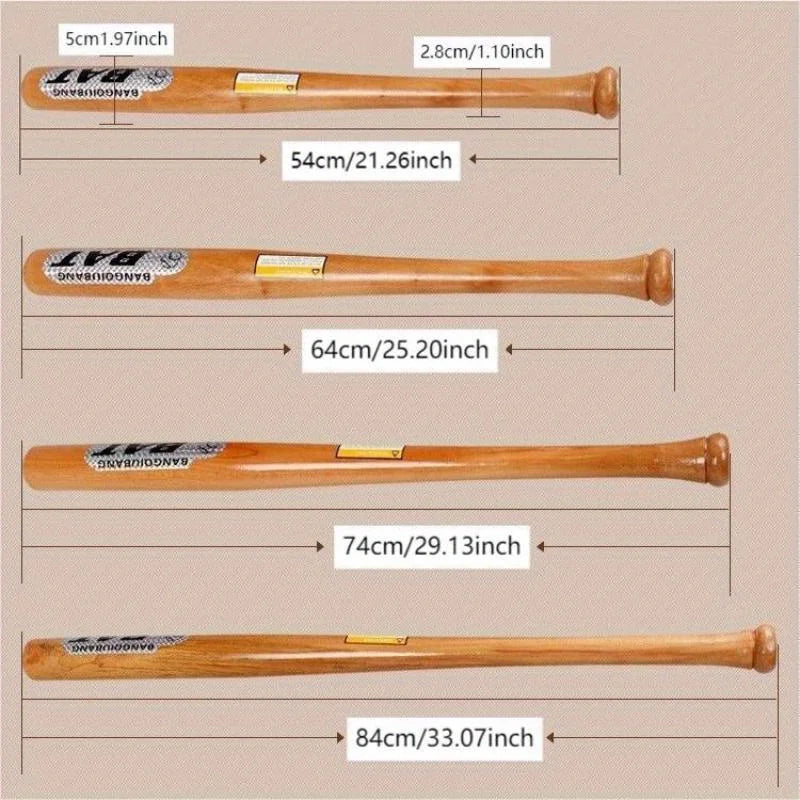 Solid Ash Locust Baseball Bat 54 64 74 84cm &ndash; Durable