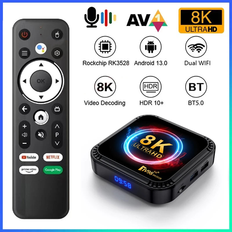 TV98 RK3528 TV Box &ndash; Ultra HD 8K Android 13 Quad Core