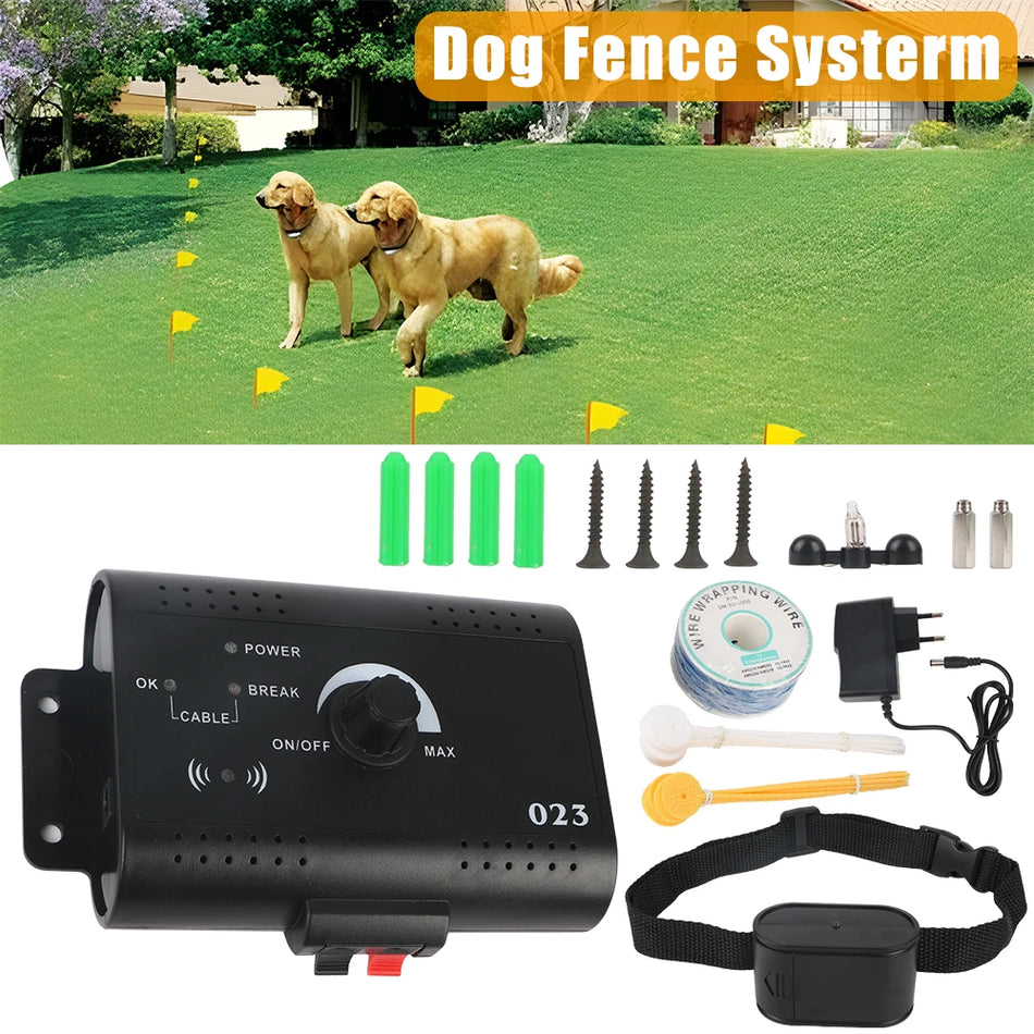 Electric Dog Fence System with Training Collar - Waterproof &amp; Adjustable