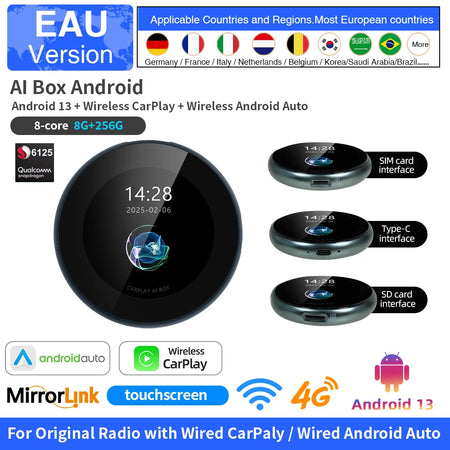 AI Box For Original Car Radio &ndash; Wireless CarPlay Android EAU 8 256GB