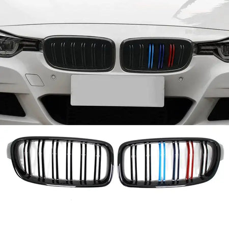 ABS Front Kidney Grille Dual Slat For BMW F30 F31 F35 M Color