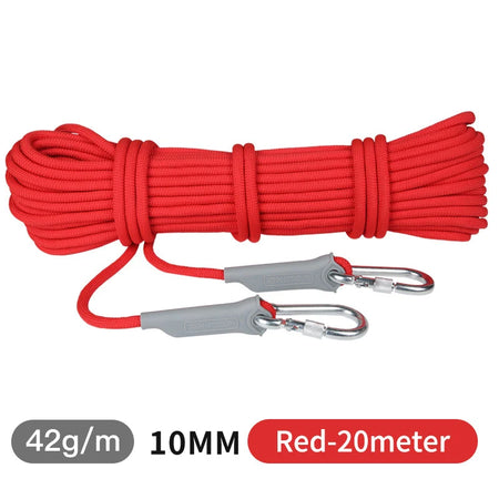 XD-S9817 10mm 12mm Mountaineering Rope &ndash; High Strength 10mm-Red-20meter