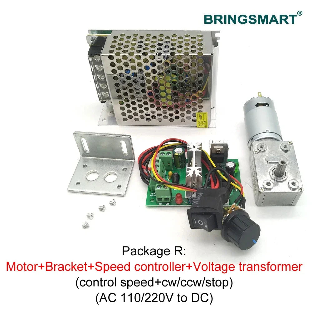 High-Efficiency JGY-395 Worm Gear Motor - Customizable 12V DC Mini Turbine