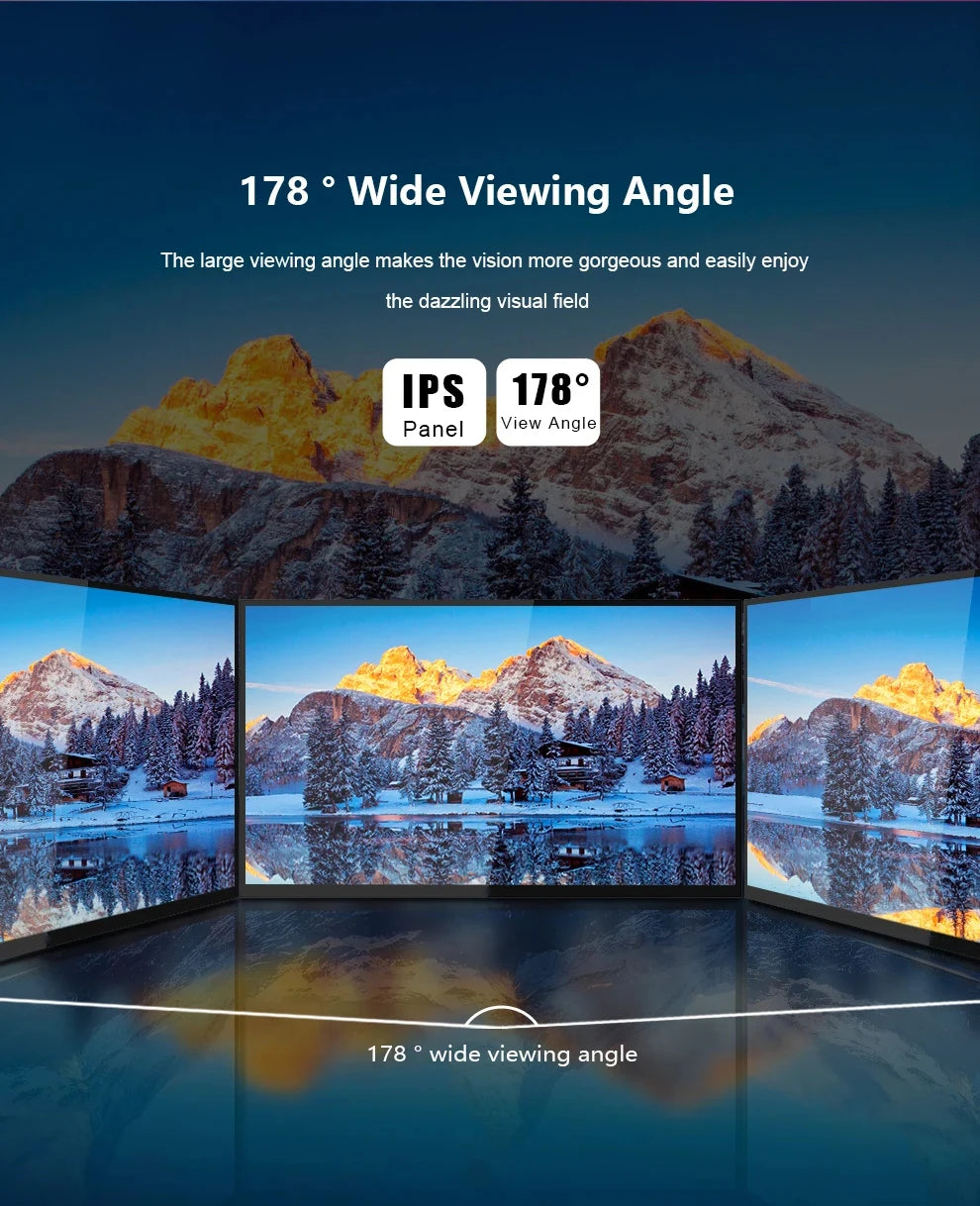 Bimawen 15.6" Portable Monitor with Google TV, 60Hz, HDR400, 3ms Response, USB-C, HDMI for Gaming &amp; More