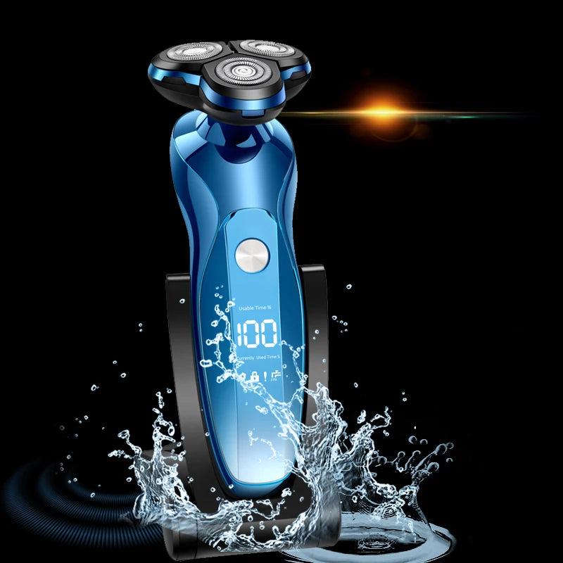 ZOZEN Rechargeable Waterproof Rotary Electric Shaver for Men