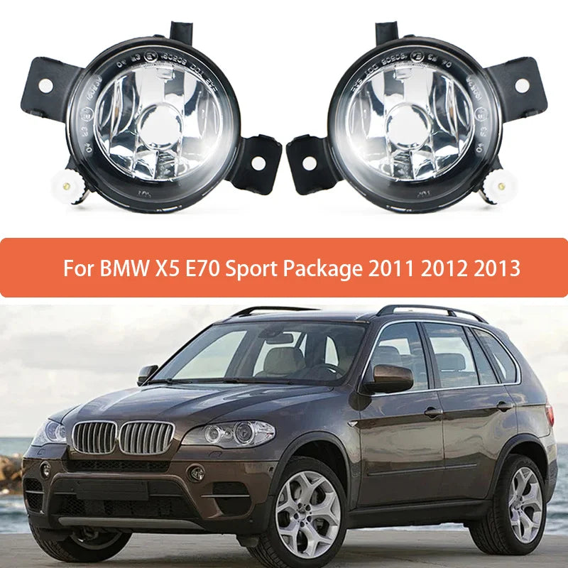 Fog Lamp Assembly For BMW X5 E70 Sport Package 2011 2012 2013 Front Bumper Anti Fog Light 63177224643 63177224644