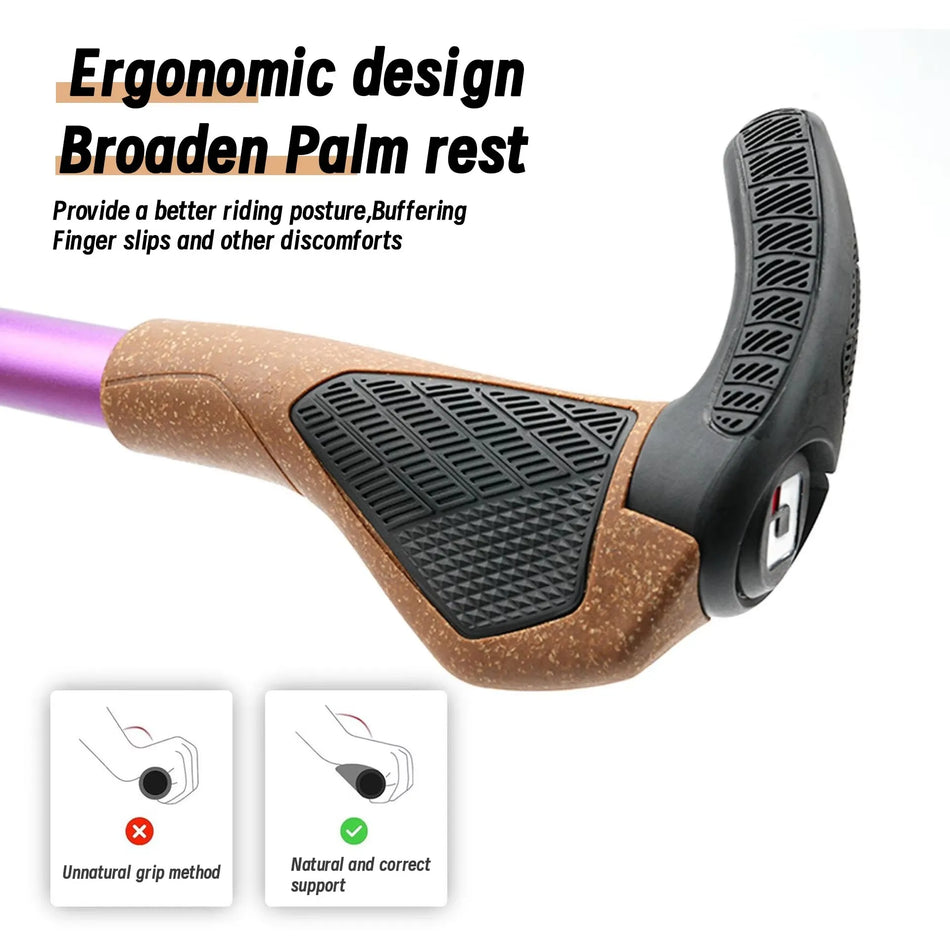 ODI Ergonomik Boynuzlu Dağ Bisikleti Tutamağı, 22mm, Kauçuk ve Alaşım, Siyah, Kahverengi veya Gri