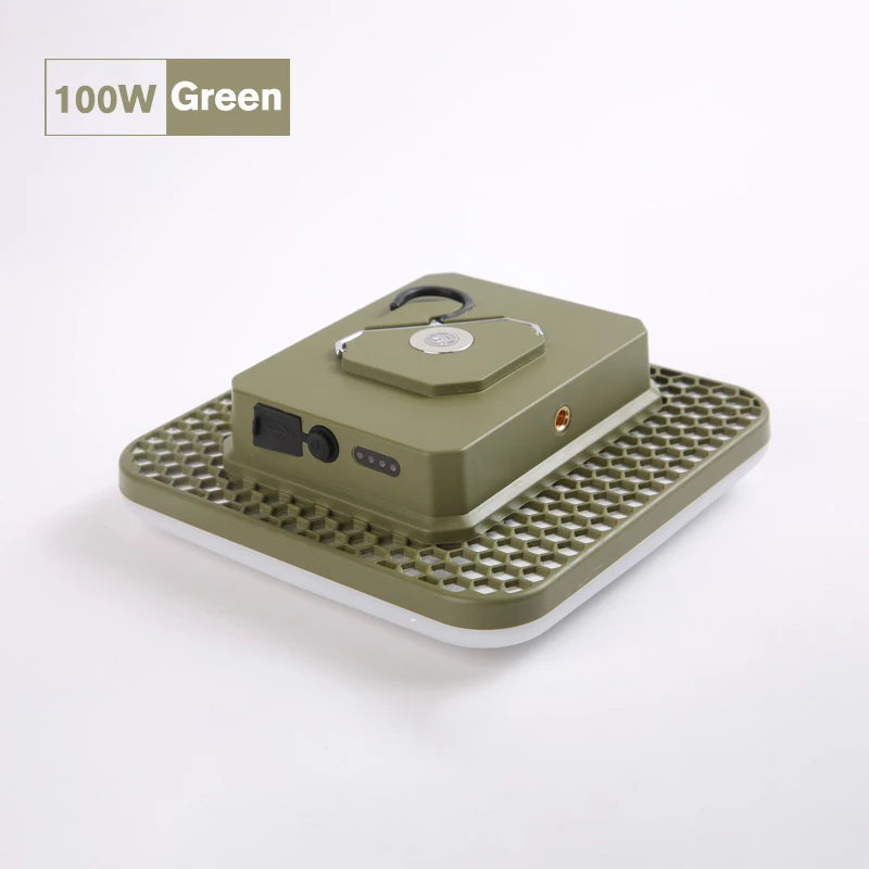 Unibrother 18000mAh 100W Rechargeable LED Camping Lantern &ndash; Powerful Illumination and Versatile Design UB-L4-Green