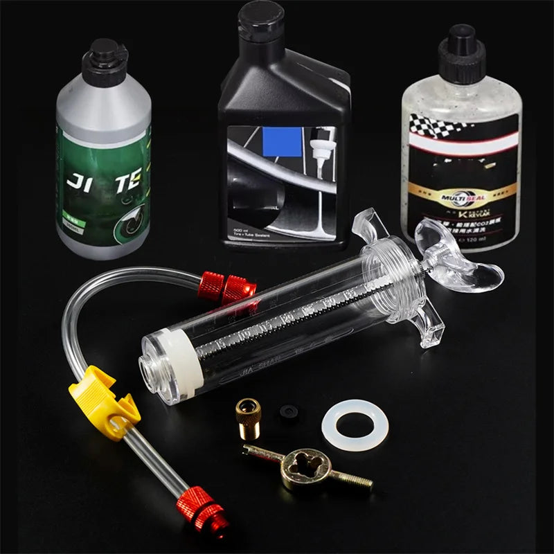 Tubeless Sealant Syringe for Bicycle Tires MTB and Road Bikes Tool