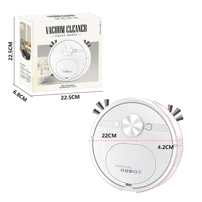 Smart Sweeping Robot Vacuum 3 In 1 - Pet Hair Power white