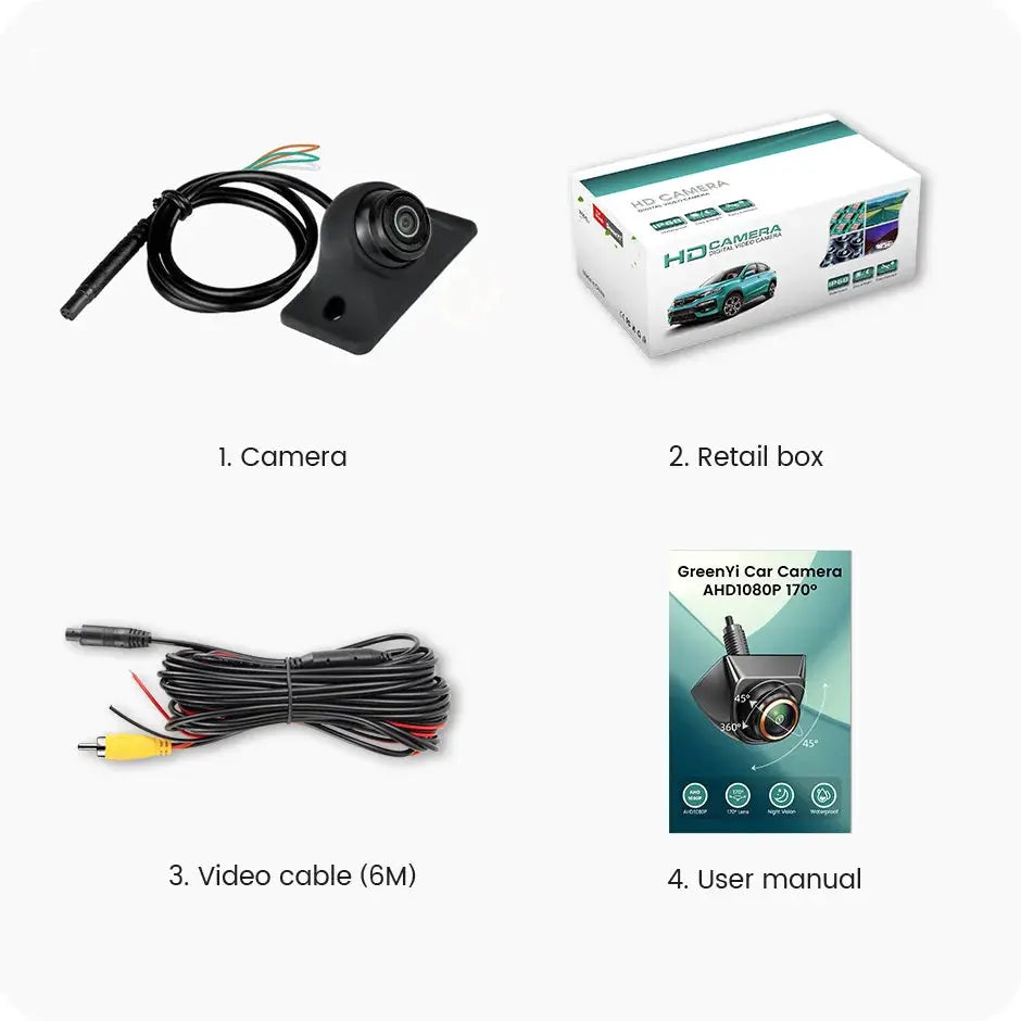 AHD 1080P Car Rear View Camera With Night Vision And 170 Degree Lens by InterCyprus Trading Ltd