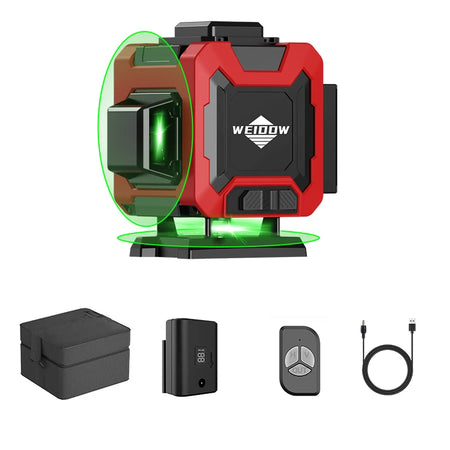 WEIDDW Professional 16-Line 360&deg; Green Beam Laser Level 05-8 lines