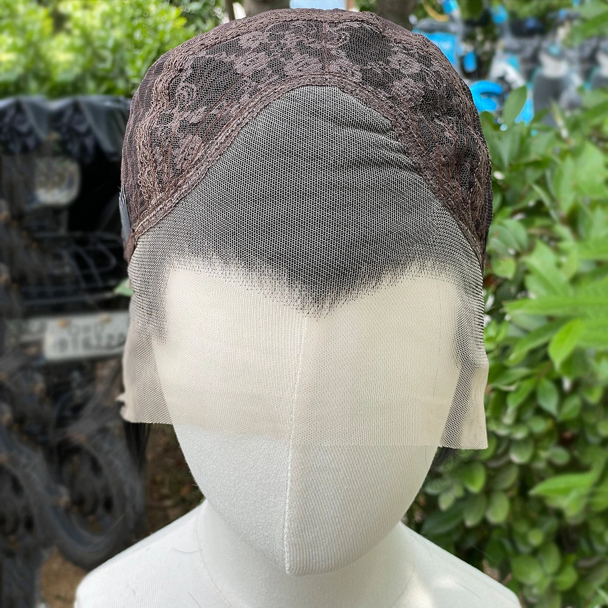 Artjosy Widow's Peak Jet Black Short Bob Lace Front Wig for Men &amp; Women