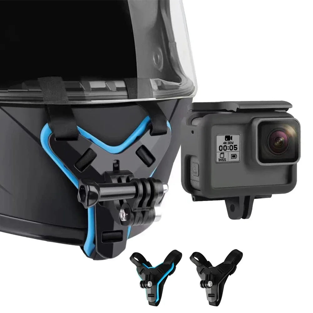Motorcycle Helmet Chin Strap Mount for GoPro &amp; Action Cameras | Secure &amp; Compatible